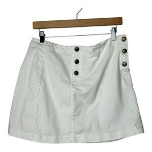 Abercrombie & Fitch Women’s White 6 button Mini Skirt | Sz 10| NWOT